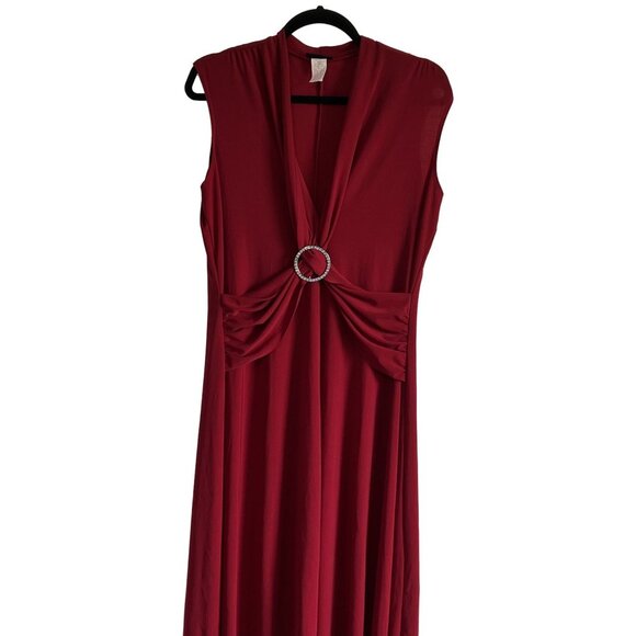 Perseption Concept Vintage Red Dress Rhinestone Ring Detail XL Valentines Day - Picture 4 of 7